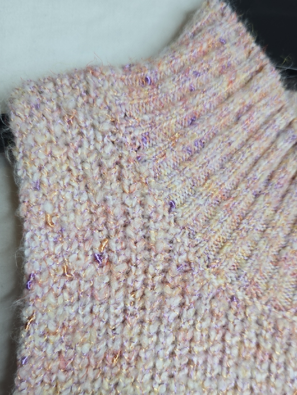 Lulus Chic For The Day Pink Multiknit Sleeveless Neck Sweater Tank - Picture 5 of 9